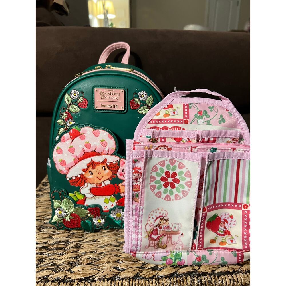 Loungefly Strawberry Shortcake Custard Strawberry Embroidered Backpack